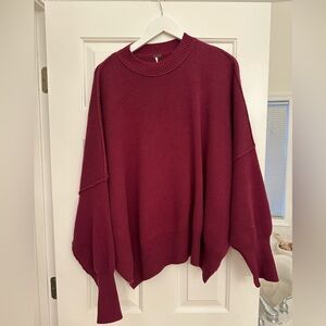 Free people easy street tunic wine color
